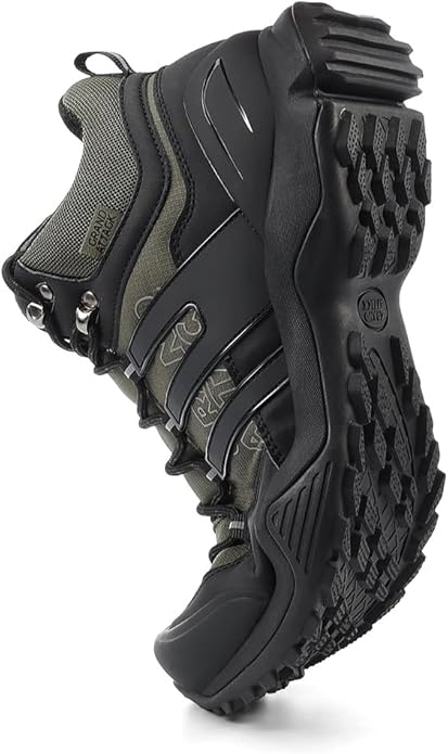 Men's Mid Waterproof Hiking Boots Lightweight Approach Trekking Comfortable Backpacking Non Slip Work Shoes Outdoor Camping Travel Cross Trainer Sneakers