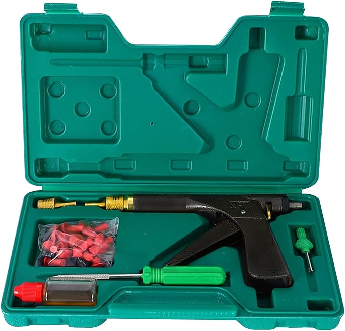 VideoPUP Tire Repair Kit, Tire Plug Kit Heavy Duty Professional, Deluxe Tubeless Tire Plugger Repair Kit with Mushroom Plug for Motorcycle, Truck, ARB, ATV, Tractor, RV, SUV, Trailer