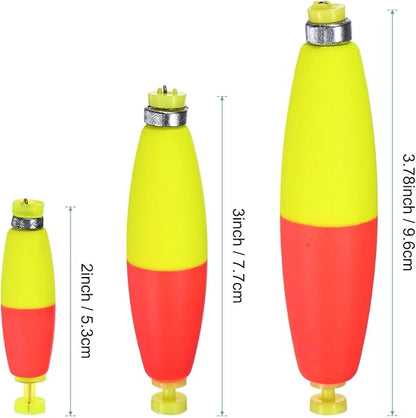 Fishing Bobbers Floats, EVA Foam Weighted Bobbers for Crappie/Bluegill/Trout Bass/Catfish, Clip-on Floats Slip Corks