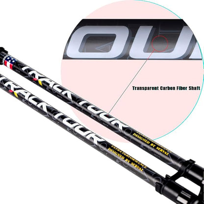 Carbon Fiber Trekking Poles Ultra Lightweight Hiking Poles Walking Sticks with Cork and EVA Foam Grips Quick Adjustable Flip Locks