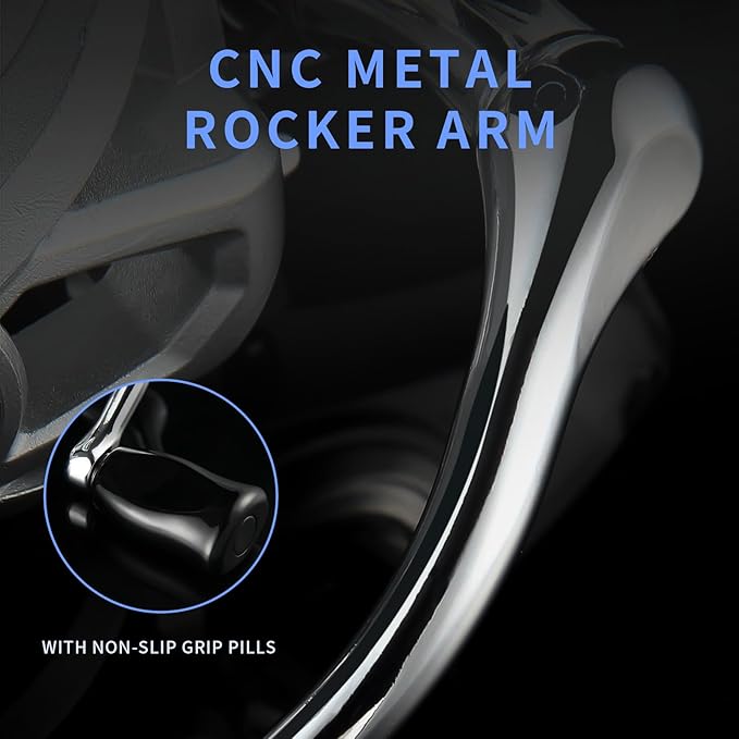 HAUT TON Spinning Reel 8000/9000/10000/12000/14000,6+1BB Metal Surf Fishing Reels,4.8:1 Gear Ratio 55lbs Drag Heavy Long Casting Inshore Saltwater Monster Fish