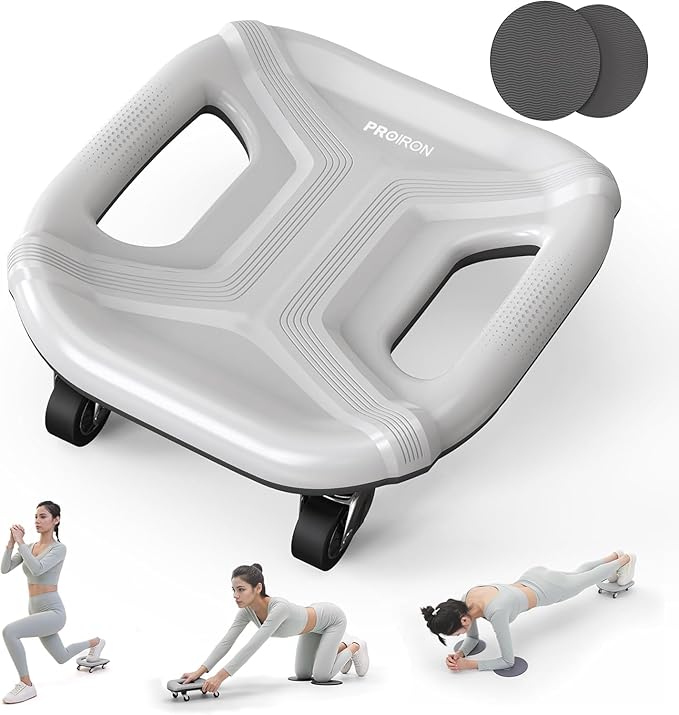 PROIRON Ab Roller with Knee Pads for Abs Workout, Multifunctional Ab Roller Wheel for Abs Workout, Abdominal Roller with Knee Pads, Abdominal Exercises Wheel, Abb Roller (Slide Fitness Trainer)