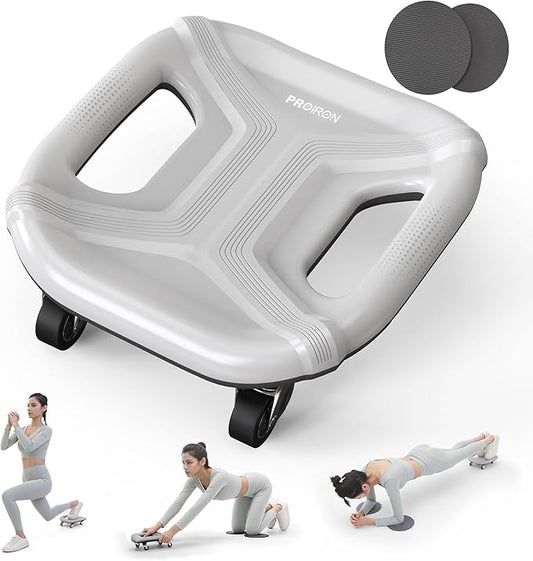 PROIRON Ab Roller with Knee Pads for Abs Workout, Multifunctional Ab Roller Wheel for Abs Workout, Abdominal Roller with Knee Pads, Abdominal Exercises Wheel, Abb Roller (Slide Fitness Trainer)