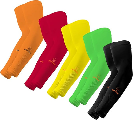 ARMORAY Arm Sleeves for Men or Women - Tattoo Cover Up - Cooling Sports Sleeve for Basketball Golf Football