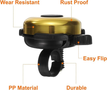 HARFINGTON Bike Bell Aluminum Classic Bicycle Bells with Loud Crisp Clear Sound Bike Ring Bell Bike Accessories for Adults Children Road Mountain Bike