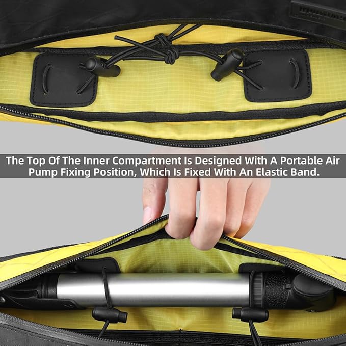 Rhinowalk Bicycle Front Frame Bag Bike Under Top Tube Triangle Bag Lightweight 1.7L Cycling Accessories Nylon Pack Pouch for Mountain Road Bike