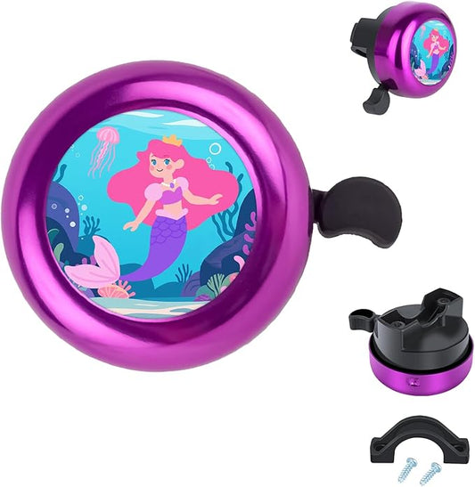 MZELQ Bicycle Bell Cute Clear Sound Adjustable Size Aluminum Bike Accessories Bell Ring for Girls Women Kids Adults