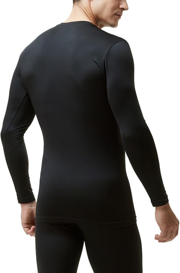 TSLA Men's Thermal Long Sleeve Compression Shirts, Athletic Base Layer Top, Winter Gear Running T-Shirt