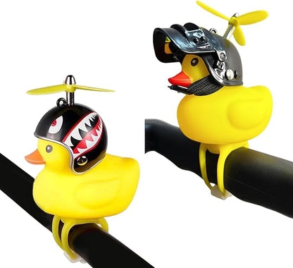 Lovely Yellow Duck Bike Bell, Kids Bike Horn, Rubber Yellow Duck Bicycle Accessories with LED Light - for Kids Toddler Children Adults Sport Outdoor