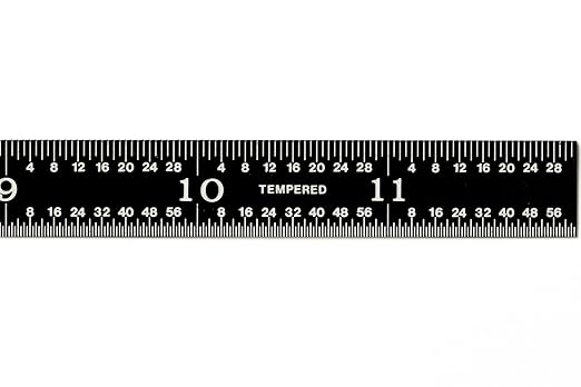 PEC Tools 12-Inch Mechanic's Flexible Ruler, 1/50" Thick X 1/2" Wide, High Contrast, Measuring Accuracy 1/32", 1/64", 1/10" and 1/50" Scales, Made in USA