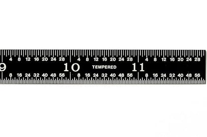 PEC Tools 12-Inch Mechanic's Flexible Ruler, 1/50" Thick X 1/2" Wide, High Contrast, Measuring Accuracy 1/32", 1/64", 1/10" and 1/50" Scales, Made in USA