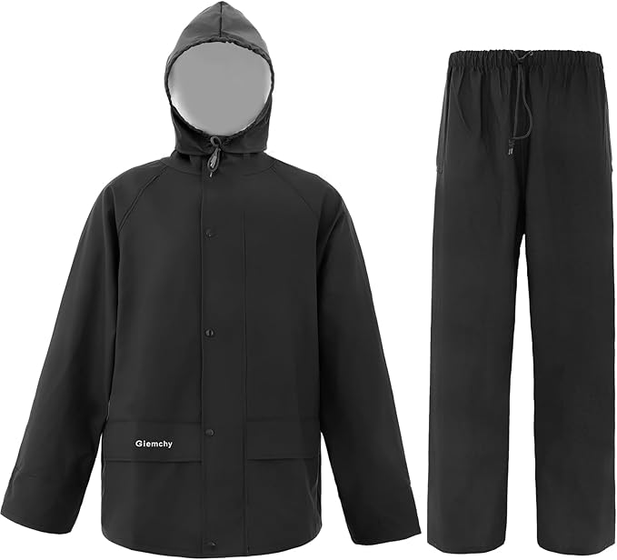 Rain Suit For Men & Women Waterproof Heavy Duty Rain Gear Reflective Jacket for Fishing Outdoor Work Raincoats