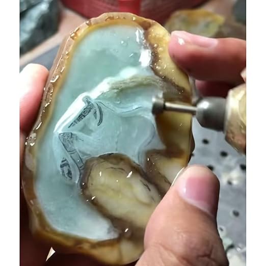 𝐋𝐮𝐨 𝐤𝐞 10 Pcs Inverted Trapezoidal Shape Diamond Burr - 3/32'' Shank Diamond Burs Stone Carving Bits for Rotary Tools