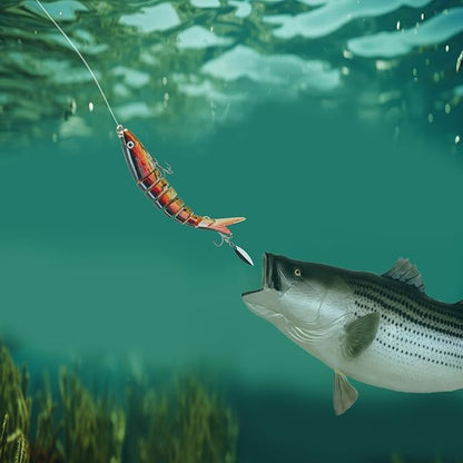 Fishing Lures with Spinner Baits Blades for Topwater, Swimbait for Trout and Bass Slow Sinking, 5pcs Fishing Hard Baits