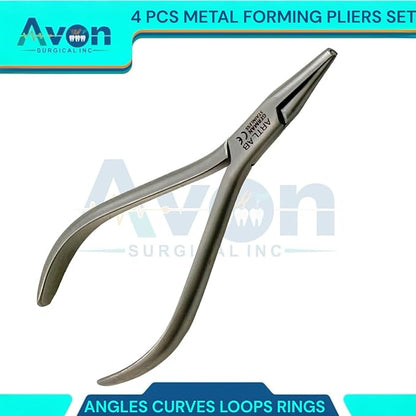 Metal Forming Kit of 4 Pliers | Wire Bending, for Forming Loops, Curves, Rings, Angles, and More. Hobby Wires, Jewelry Wire Bending Tools | Made of German Stainless Steel