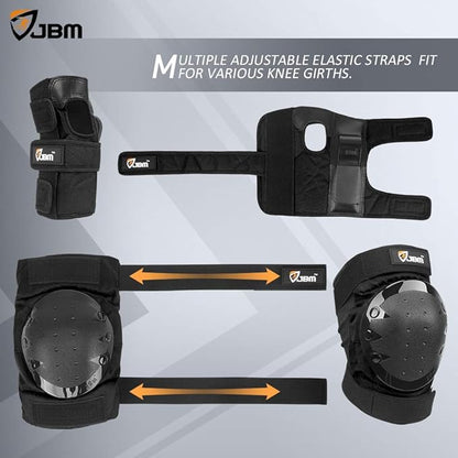 JBM Adult & Kids Knee Pads Elbow Pads and Wrist Guards for Inline Skating, Roller Skating, Skateboarding, Scootering