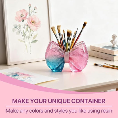 Elegant Bow Resin Molds Silicone Molds - Reusable Classic Design for Casting with Epoxy Resin, Concrete, and Plaster to Create DIY Home Decor, Cosmetic Organizers, and Plant Pots