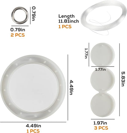 Temlum Silicone Resin Molds for Wind Chime, DIY Resin Wind Chime Molds Resin Casting Mold for Home Décor Resin Craft Supplies