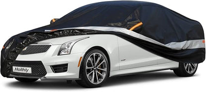 Sedan Car Cover Custom Fit Cadillac ATS 2012-2020, 100% Waterproof Breathable Outdoor Car Covers, Sun Rain Dust Snow Protection. (Ships from US Warehouse, Arrive Within 3-7 Days)