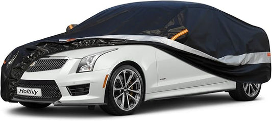 Sedan Car Cover Custom Fit Cadillac ATS 2012-2020, 100% Waterproof Breathable Outdoor Car Covers, Sun Rain Dust Snow Protection. (Ships from US Warehouse, Arrive Within 3-7 Days)