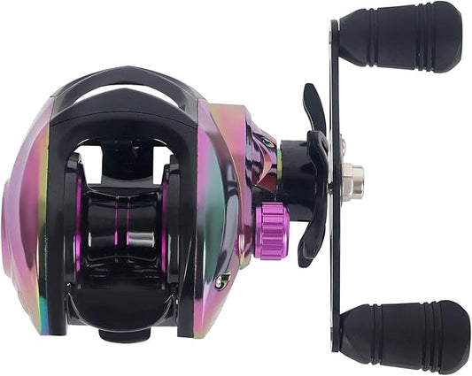 Baitcaster Reels, Lightweight Bait Caster Reel - 7.2:1 Gear Ratio, Up to 22lbs Drag Capacity, Magnetic Brakes, Perfect for Saltwater Fishing and Surf Fishing Rods