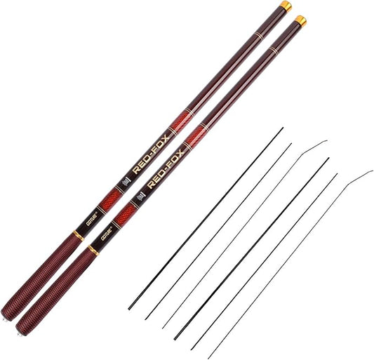 Goture//Telescopic Tenkara Fishing Rod Kit//Ultralight Travel Fishing Rod,Portable Collapsible Bass Crappie Rod, Carbon Fiber Inshore Stream Trout Pole 10 12 15 18 21 24 Free Tip Set(Top 3 Segment)