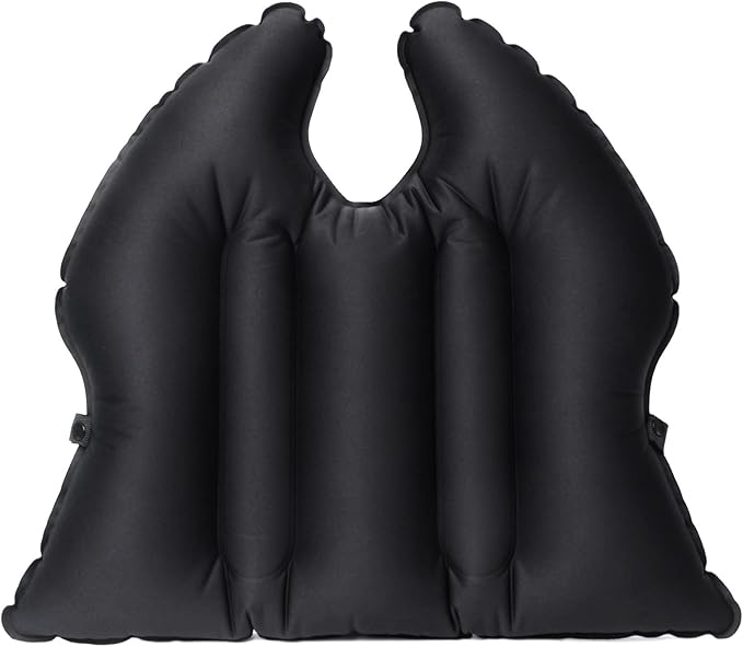 DAWNTREES Inflatable Seat Cushion, Lightweight, Waterproof, Suitable for Office/Home Chair Pad Support and Convenient Seat Cushion for Travel,Car,Outdoor Stadium and Camping,Black