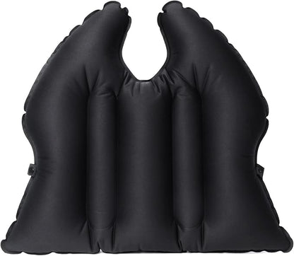 DAWNTREES Inflatable Seat Cushion, Lightweight, Waterproof, Suitable for Office/Home Chair Pad Support and Convenient Seat Cushion for Travel,Car,Outdoor Stadium and Camping,Black