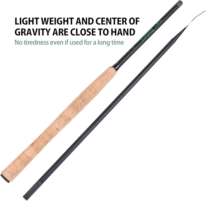 Goture//Telescopic Tenkara Fishing Rod Kit//Ultralight Travel Fishing Rod,Portable Collapsible Bass Crappie Rod, Carbon Fiber Inshore Stream Trout Pole 10 12 15 18 21 24 Free Tip Set(Top 3 Segment)