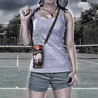 RICHEN Neoprene Water Bottle Carrier Bag with Adjustable Shoulder Strap,Insulated Water Bottle Cover for Stainless Steel/Glass/Plastic Bottles