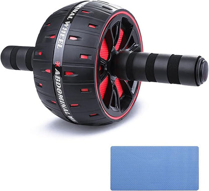 AB Wheel Roller, Exercise Abdominal Wheel Fitness for Gym & Home, Work-out Strength-Training Equipment with Knee Pad