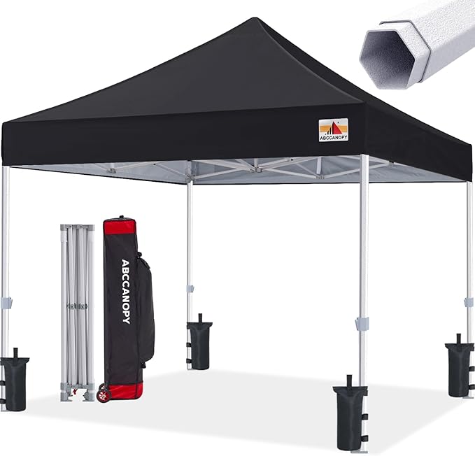 ABCCANOPY Commercial Pop Up Canopy Tent 8x8 Premium-Series, Black