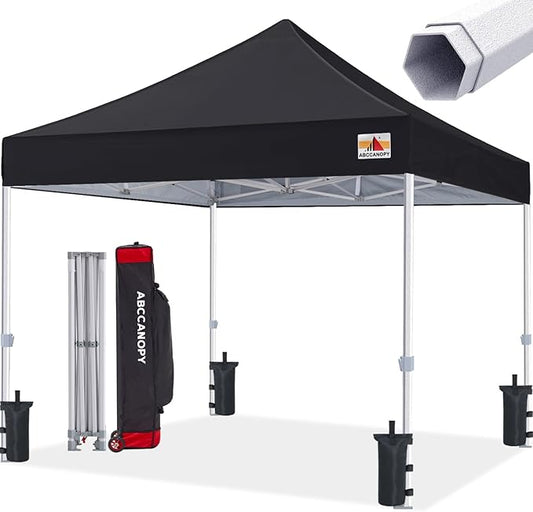 ABCCANOPY Commercial Pop Up Canopy Tent 8x8 Premium-Series, Black