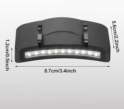Mudder 4 Pcs Hat Light Clip 11 LED Cap Lights Clip on Hat Headlamp Battery Powered Cap Brim Lamp Black Waterproof Ultra Bright Headgear Flashlight for Hunting Camping Fishing Hiking