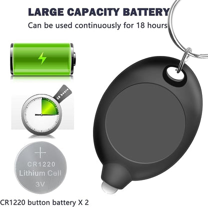 Mini LED Keychain Flashlights Ultra Bright White Light Compact Pocket Flashlight, Small Micro Keychain Flashlight for Emergency Lighting Outdoor - Multicolor Shell (8-Pack)