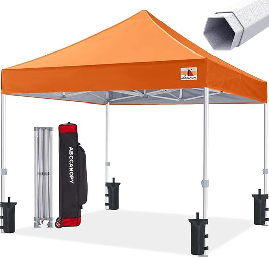 ABCCANOPY Commercial Pop Up Canopy Tent 10x10 Premium-Series, Orange