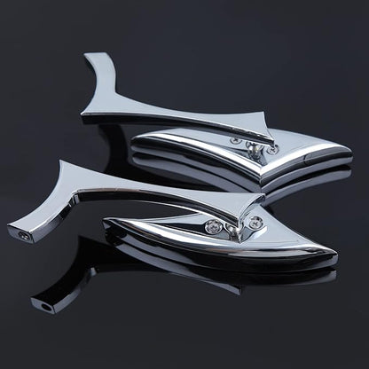 Chrome Motorcycle Side Mirrors Blade Compatible with Honda Yamaha Harley Road King Street Electra Glide Road Glide Dyna Softail