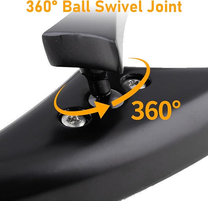 Sturdy Harley - Davidson Motorcycle Mirrors, Sporter Spear Blade Softail Rear View Side Mirrors for 1982-2018 2019 2020 Street Glide Scooter Cruiser Highway Riding and Urban Commuting (Black)