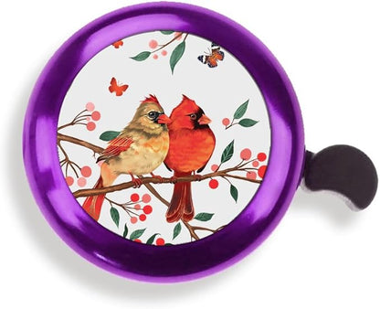 WIRESTER Purple Aluminum Round Bike Bell, Classic Ring Bicycle Bell, Bike Accessories Bell Ring for Adults Kids Girls Boys