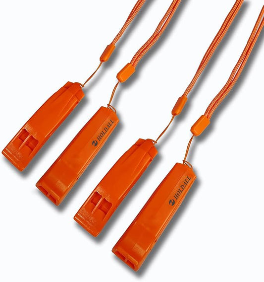 Emergency Safety Whistle with Lanyard, Loud Pea-Less Survival Whistles for Boating Kayaking Life Vest Paddle Board Rescue Signaling.