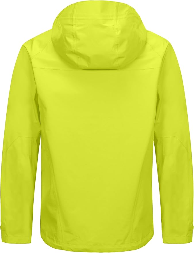 Little Donkey Andy Men's High-performance 3L Hard Shell Waterproof Rain Jacket Breathable Rain Gear for Hiking,Travelling
