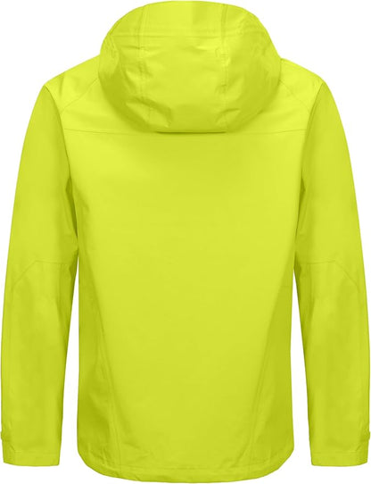 Little Donkey Andy Men's High-performance 3L Hard Shell Waterproof Rain Jacket Breathable Rain Gear for Hiking,Travelling