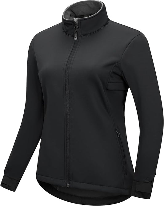 33,000ft Women's Waterproof Fleece Running Jacket Zip Up Athletic Winter Cold Weather Workout Cycling Track Jackets