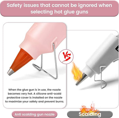 Hot Glue Gun, Mini Hot Glue Gun Kit with 30 Glue Sticks, Fast Preheating Hot Melt for School Crafts DIY Arts and Quick Home Repairs, 20w Pink