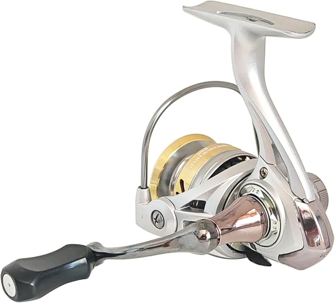Compact Small Spinning Reels, 5.2:1 Gear Ratio, Ultra Smooth Powerful, CNC Aluminum Spool, 12+1 BB Light Weight for Ice, and Freshwater All Season Fishing