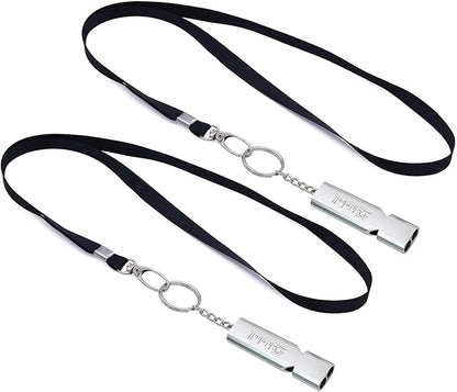 Emergency Whistles Lifeguard Safety Whistle with Lanyard and Keychain for Outdoor Camping Hiking Boating Backpacking Fishing Kayak Kids Rescue Signaling Loud Survival Whistle