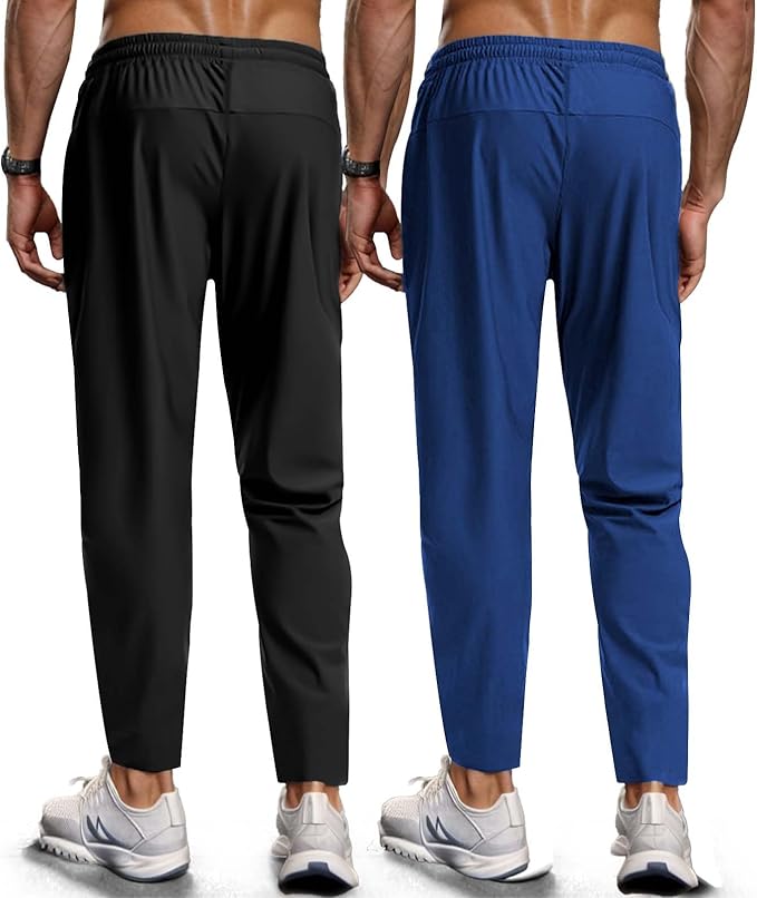 Men's Hiking Pants Quick-Dry Lightweight Sweatpants Outdoor Fishing Pants Water Resistant with Zipper Pockets
