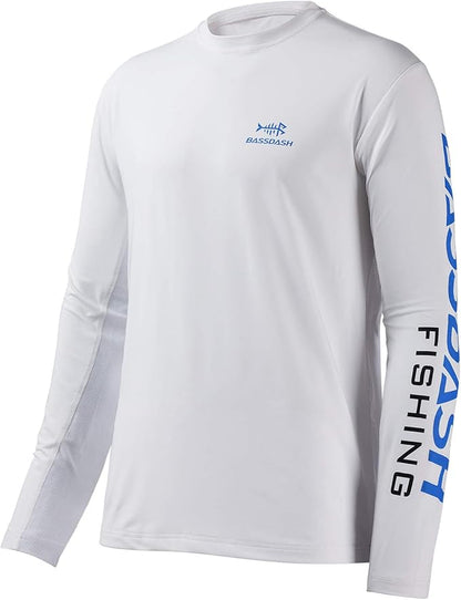BASSDASH Fishing T Shirts for Men UV Sun Protection UPF 50+ Long Sleeve Tee T-Shirt
