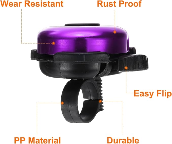 HARFINGTON Bike Bell Aluminum Classic Bicycle Bells with Loud Crisp Clear Sound Bike Ring Bell Bike Accessories for Adults Children Road Mountain Bike