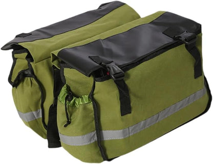 Colaxi Bike Pannier Double Pannier Cycling Side Bags Large Capacity Bike Bags for Rear Rack Bicycle Saddle Bag for Traveling, Green
